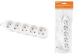 Удлинитель бытовой У05 5 гнезд, 3метра, с заземлением, ПВС 3х1мм2 16А/250В SQ1303-0021 TDM от поставщика КабельСпецСтрой