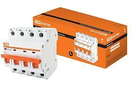 Выключатель автоматический 32А 4П четырехполюсный характеристика B 4,5кА ВА47-29 SQ0206-0061 TDM от поставщика КабельСпецСтрой