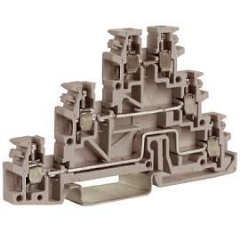 DKC ZTL200 TLD.2, 3 уровневый проходной зажим бежевый 2,5 кв.мм от поставщика КабельСпецСтрой