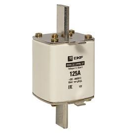 Предохранитель 125А нож – ЛАТУНЬ габарит 2 ППН-37 400/125А (fus-37/400/125) EKF от поставщика КабельСпецСтрой