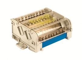 DKC BD16084 Блок распределительный на DIN рейку 4р 160А, 5х7мм 1х8мм 1х9мм 1х12мм Уп.2шт от поставщика КабельСпецСтрой