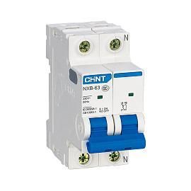 Выключатель автоматический 3А (1P+N) характеристика B (R) 6кА NXB-63 814075 CHINT от поставщика КабельСпецСтрой