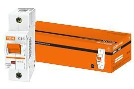 Выключатель автоматический 16А 1П однополюсный характеристика C 15кА ВА47-125 SQ0208-0050 TDM от поставщика КабельСпецСтрой